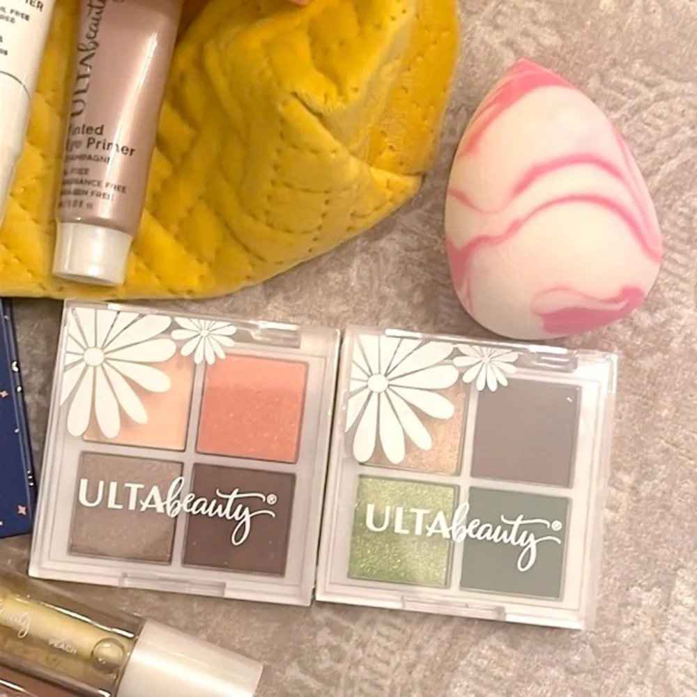 Brand New Ulta Beauty Makeup Bag w/ Eyeshadow Palettes Lip Primer Brush Blender